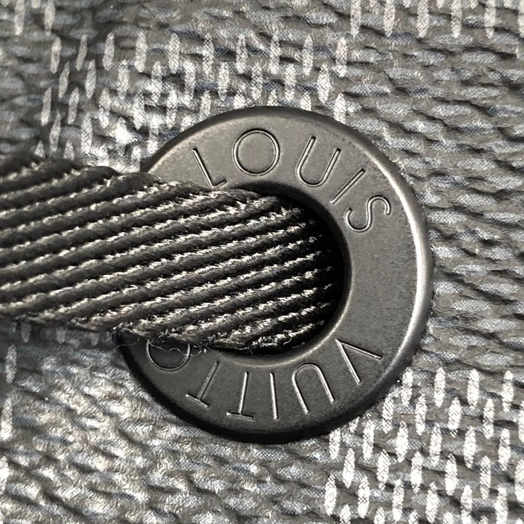 Louis Vuitton Utility Backpack Damier Graphite Black Gray Canvas Leather D-ring