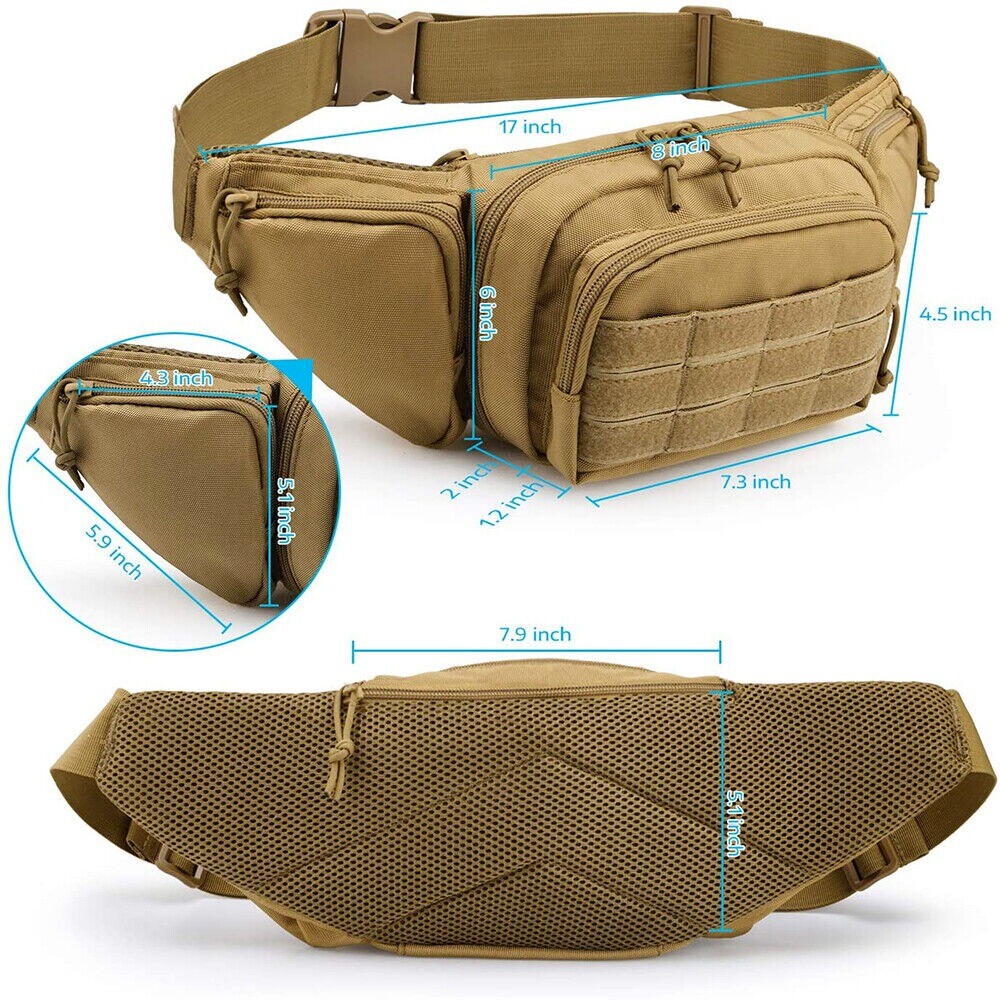 Molle Tactical Military Bag Concealed Gun Bag Carry Magazine Waist Pouch Holster
