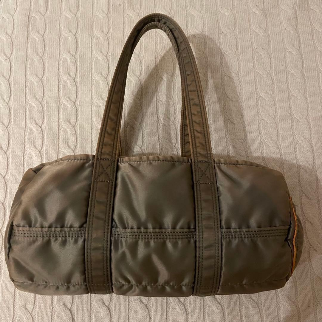 PORTER Yoshida TANKER Mini Boston Bag Duffle Bag Silver Made in Japan Authentic