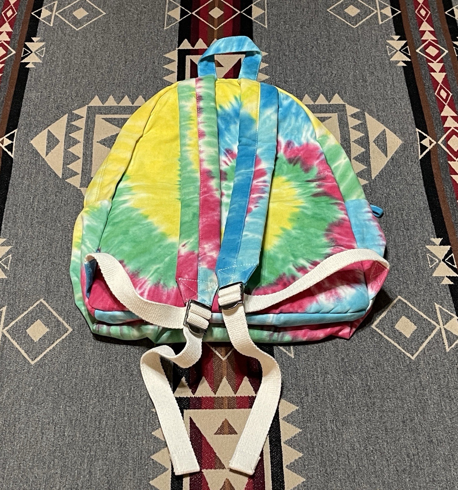 Polo Ralph Lauren Tie Dye Canvas Backpack Bookbag NWOT T39