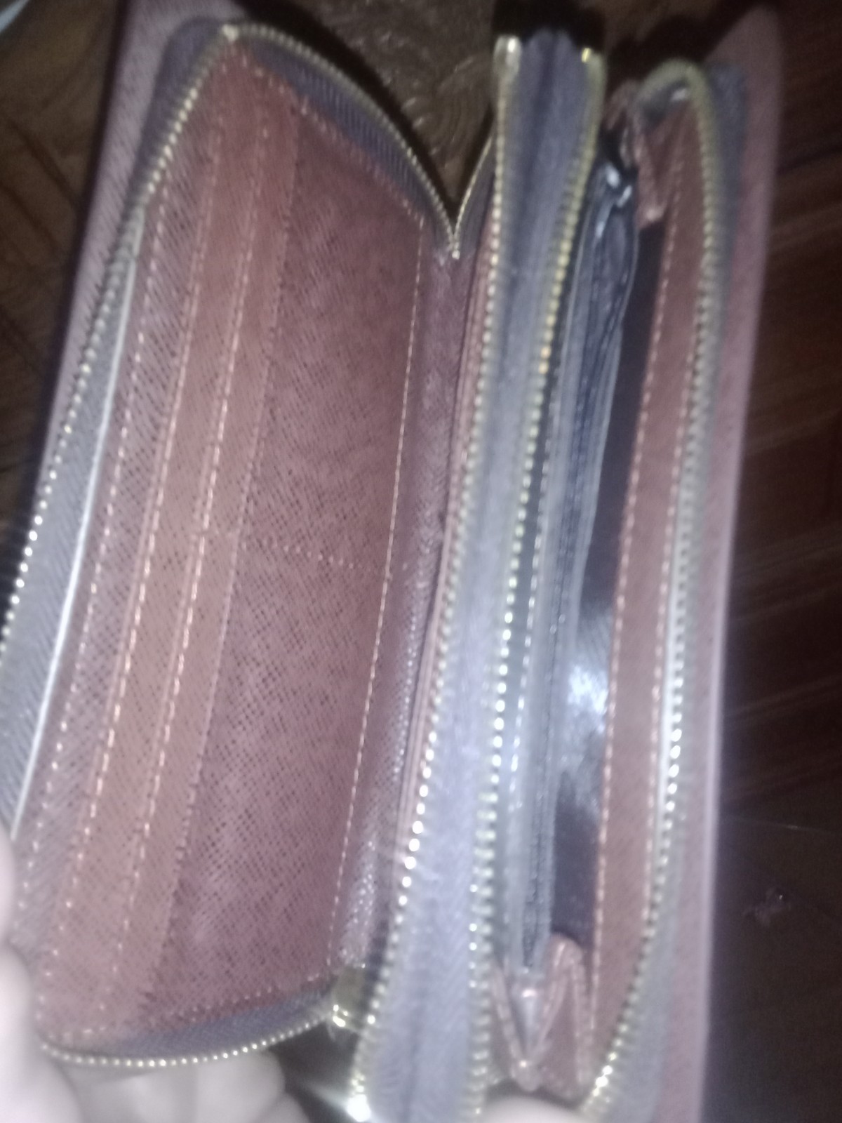 S.T. Dupont Brown Crocodile Pattern Zip-Around Wallet w/ Zipper, Credit Card