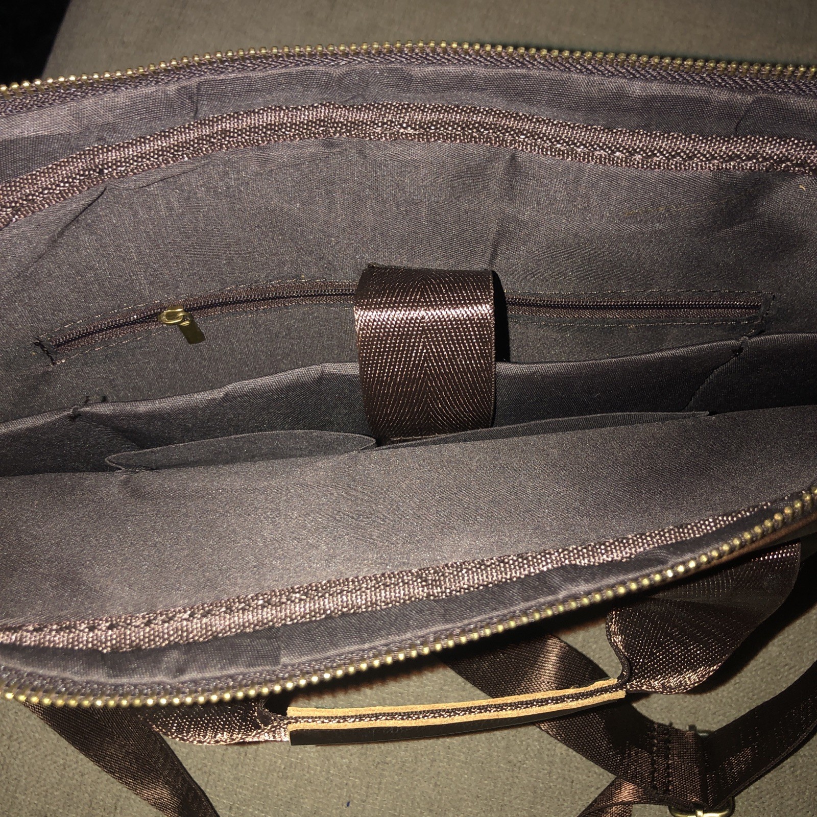 Fonmor Genuine Leather Briefcase Bag Coffee Brown Business Laptop Bag Law Office