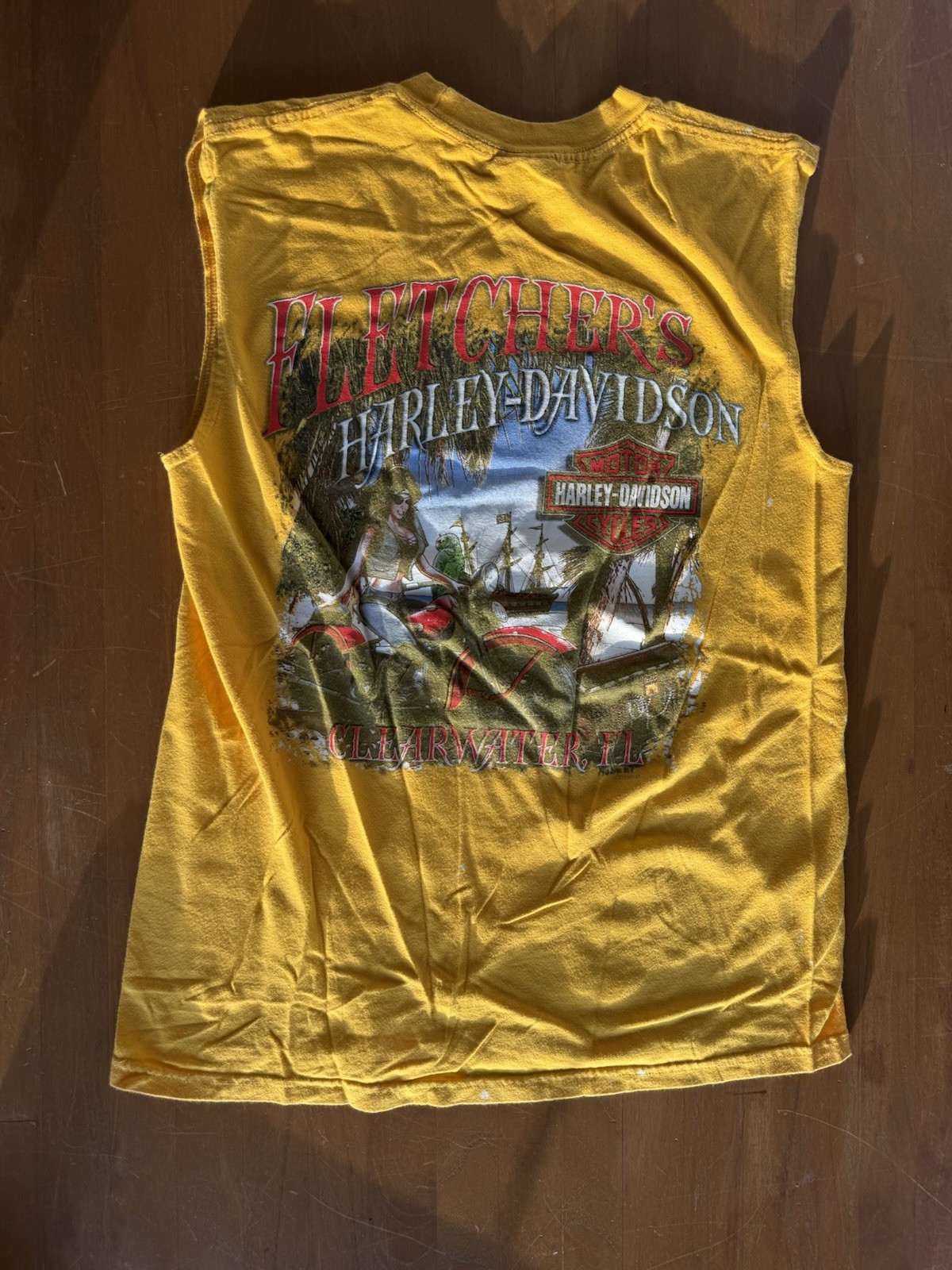 Harley Davidson Motorcycle Florida Pirate 2010 Tank Top Shirt Men’s Medium