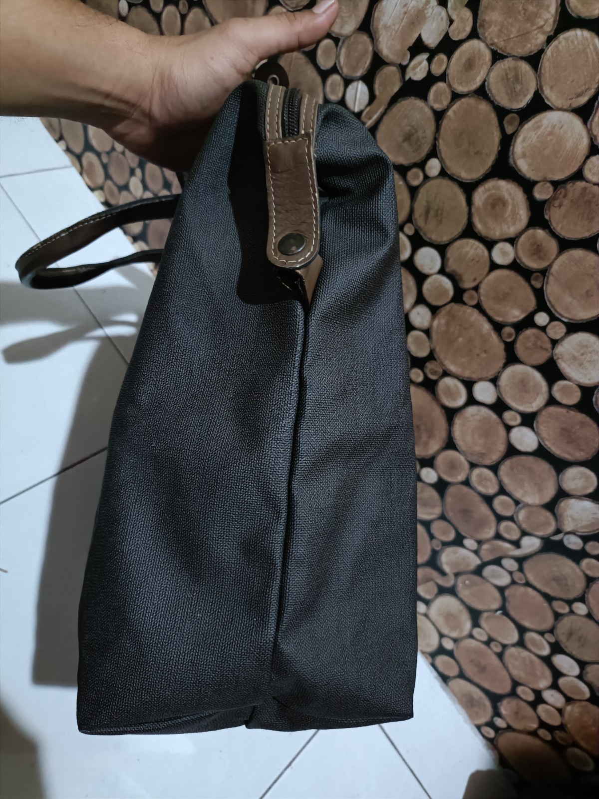 Alfred Dunhill canvas waxed boston bag