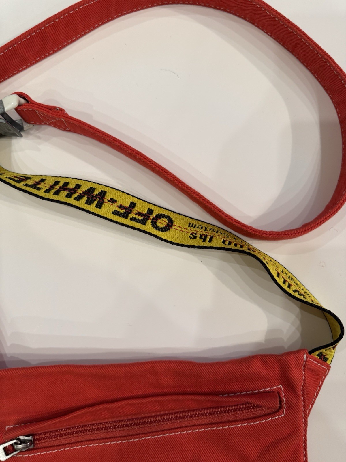 Off-White – Logo-Print Cotton-Twill Messenger Bag – Red