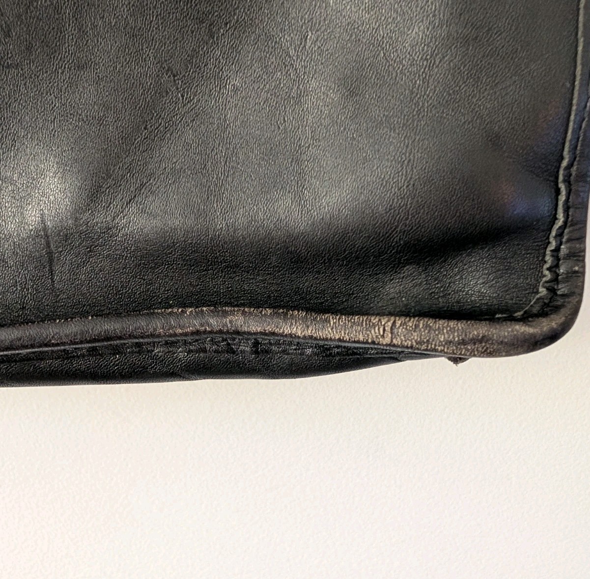 Vintage 90s Jack Georges USA Black Leather Briefcase Messenger Laptop Bag