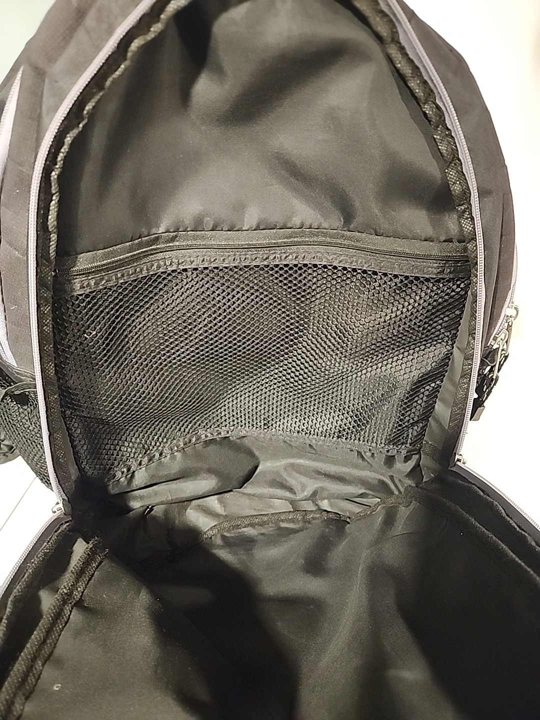 EastSport Large Black Gray Backpack Inner Outer Pockets Casual