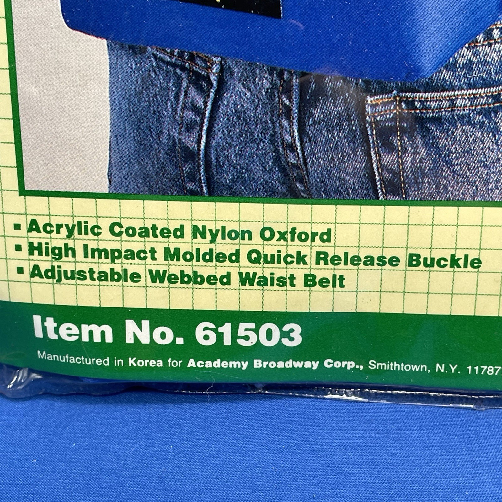Vintage 90s Fanny Pack Academy Broadway Hip Pocket NEW SEALED Blue 7.5x4x3in Vtg