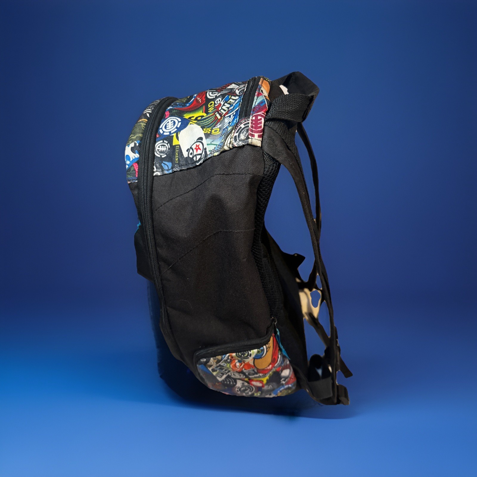 Element Skateboards Utility “Sticker Bomb” Mohave Backpack Bag Vintage Y2K Rare