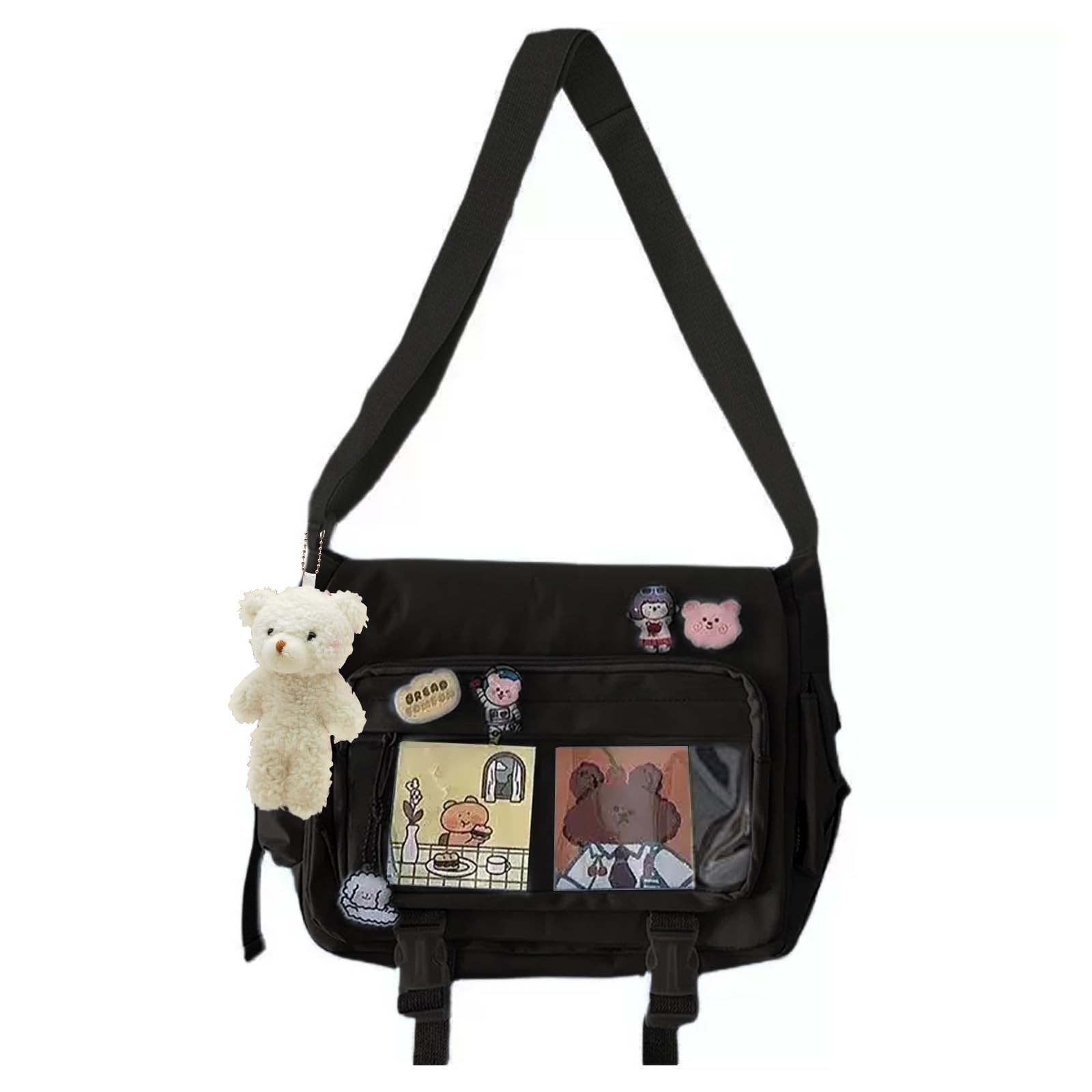 Ita Bag Crossbody – Kawaii Japanese Cute Anime Display Shoulder Bag with Pins…
