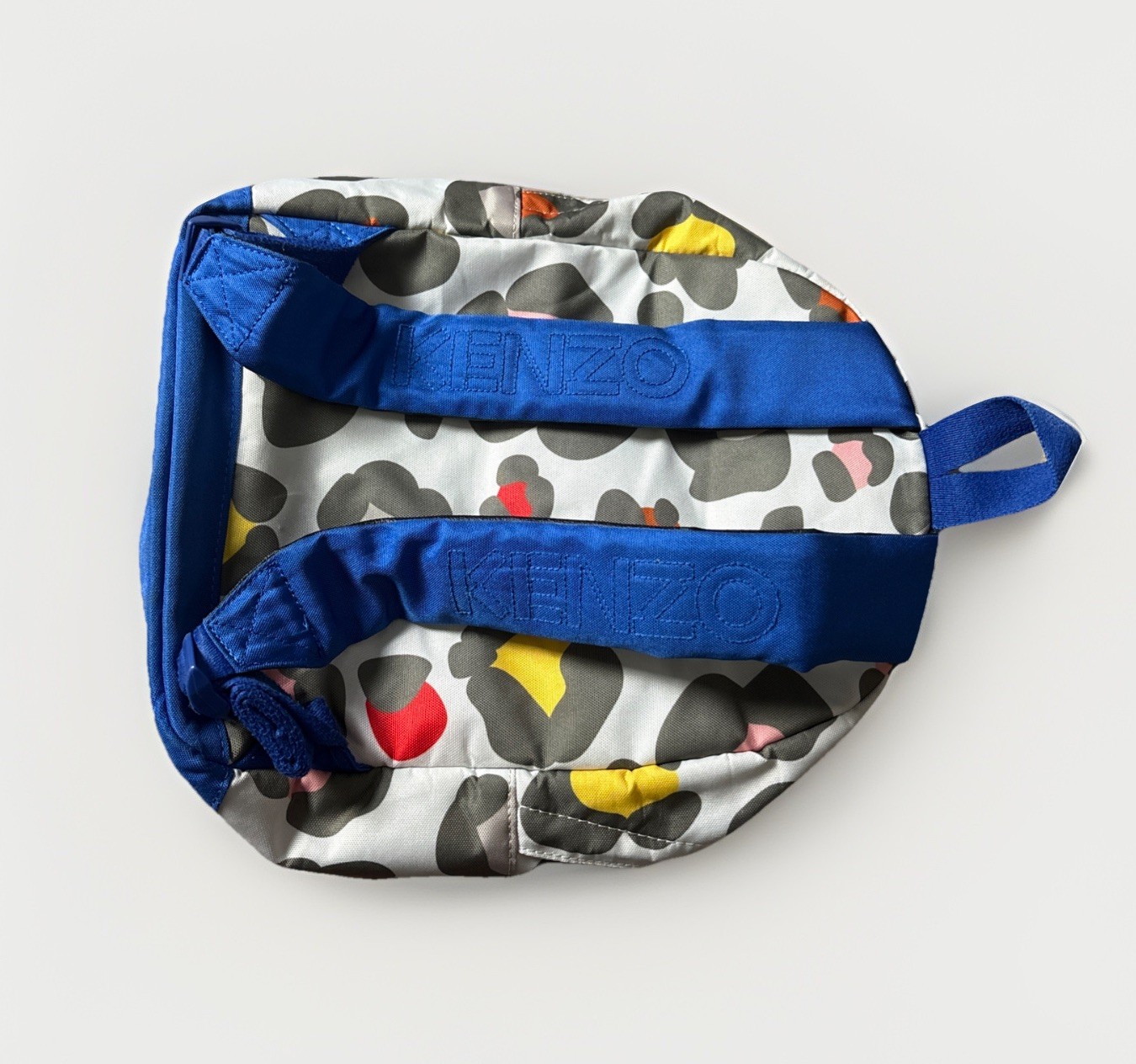 Kenzo Paris Embroidered Mini Backpack Gray Animal Print Kids Rare