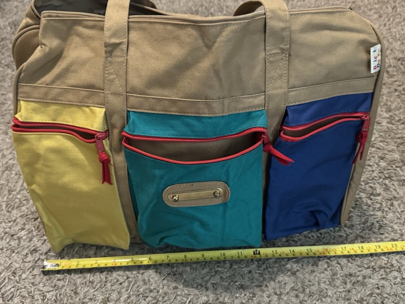 VTG Dudfel Weekender Bag – Bright Dots – NWT- United Colors of Benetton STYLE
