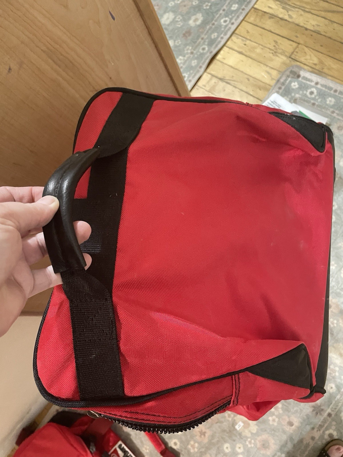 Set Marlboro Red/Black Large Rolling Wheeled duffle and smaller gym bag