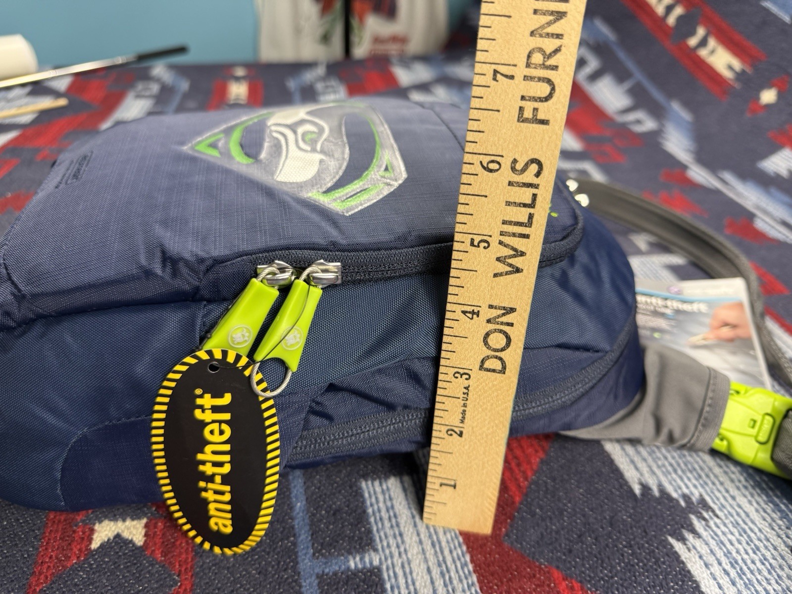 Pacsafe Seahawks Venturesafe 200 GII AntiTheft RFID Crossbody Shoulder Bag Blue