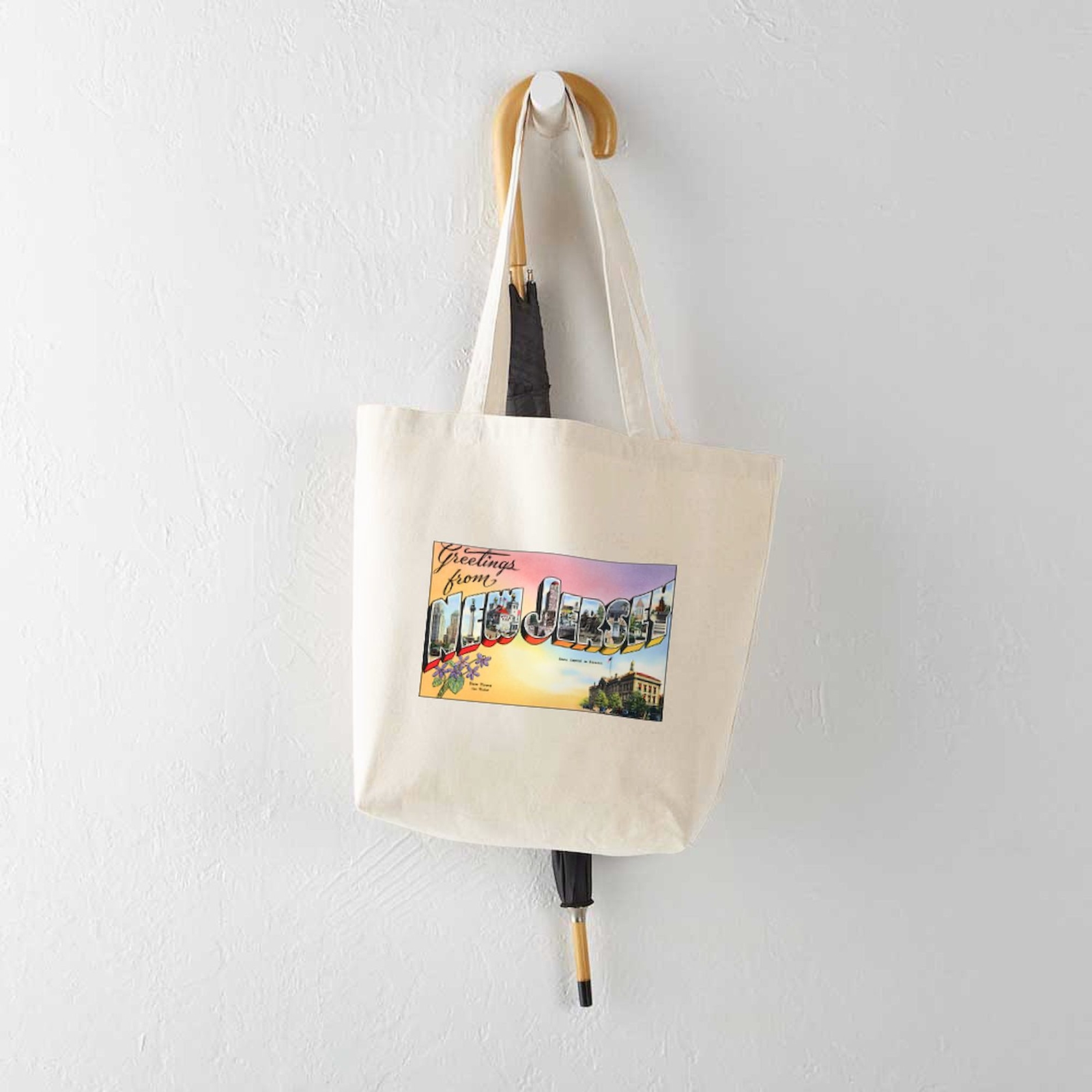 CafePress New Jersey Greetings Tote Bag (82222062)