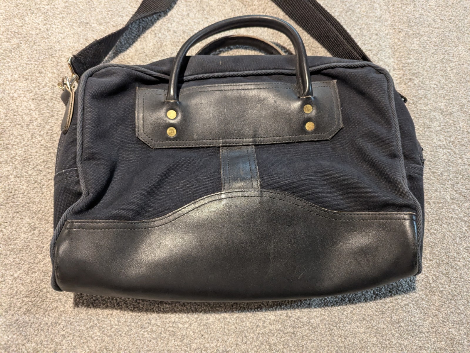 Duluth Pack Bag Black Leather Canvas Handmade In Minnesota Weekender Duffle