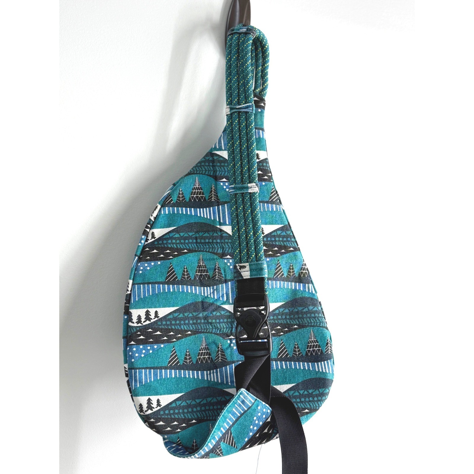 KAVU Teal Rope Bag Sling Backpack Unisex OS Outdoors Festival Concert Hiking