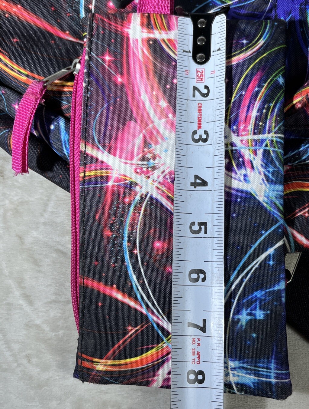 Confetti Brand Backpack School Book Bag Multi Color With Small Zip Bag READ