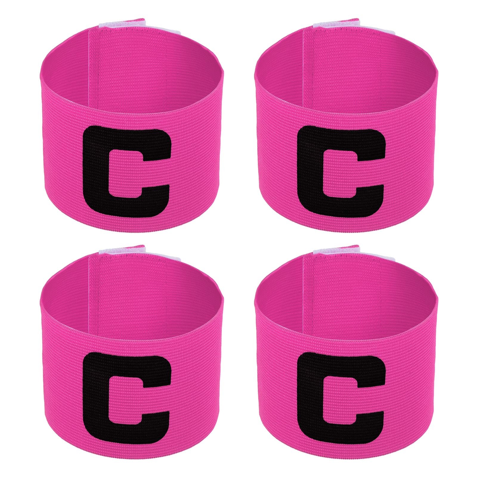 PATIKIL 11.8×2.8 Soccer Captain Armband, 4Pcs Nylon Elastic Protective Arm Ba…
