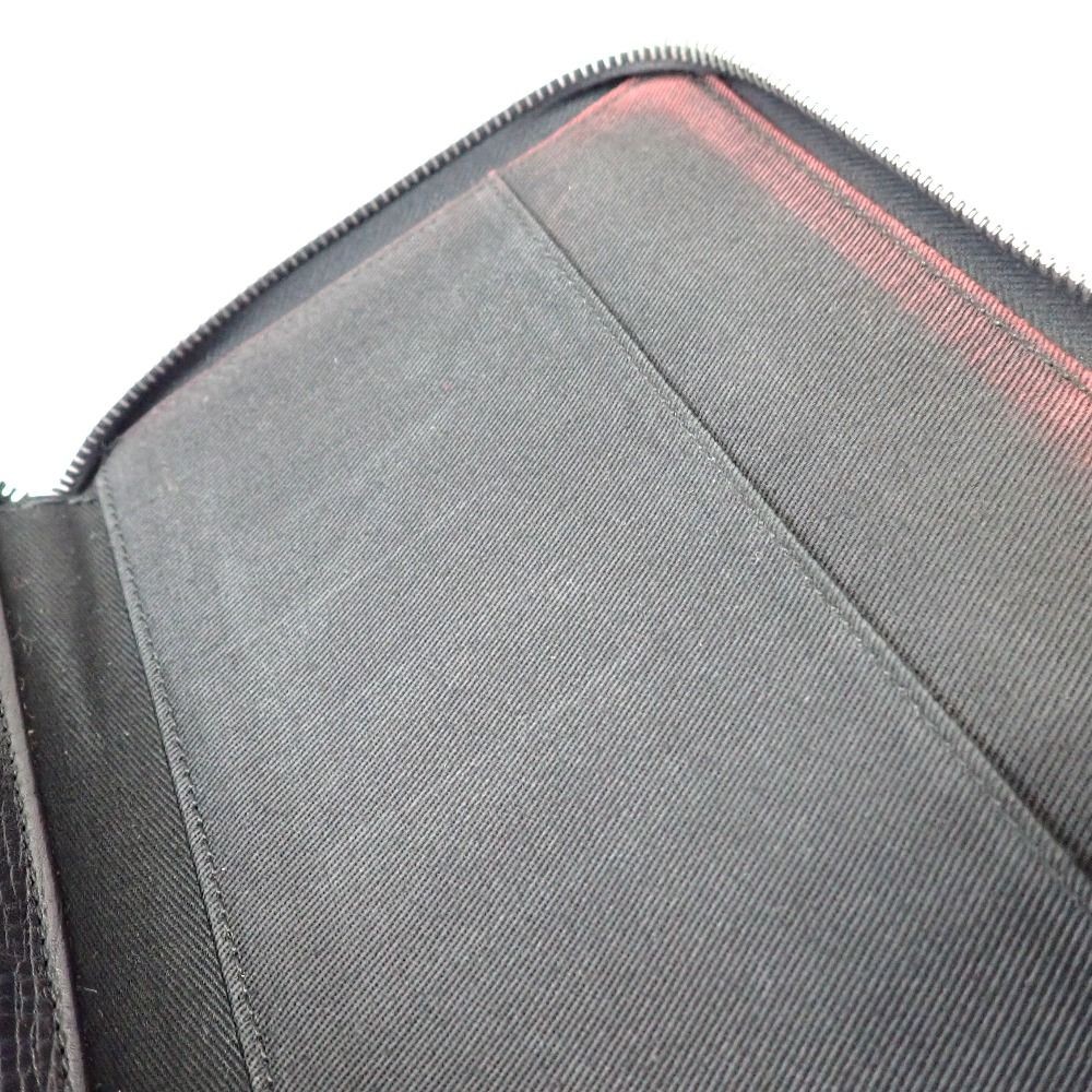 Bally Second Bag Clutch Travel Case Organizer Double Zip Black 23x15x4cm