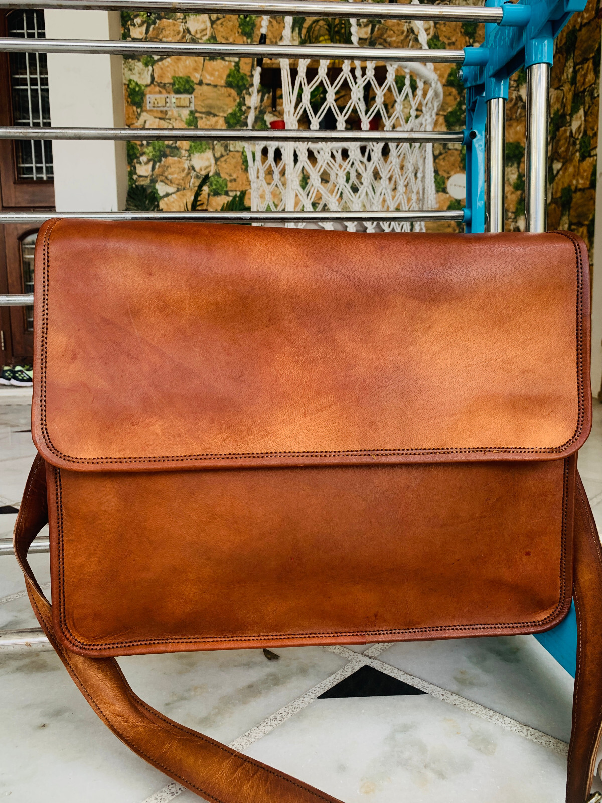 Handmade Men’s SAFe Leather Vintage Laptop Messenger Briefcase Bag Satchel