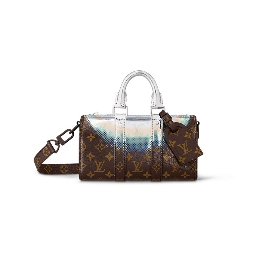 LOUIS VUITTON Keepall 25B Canvas Handheld Shoulder Bag Men’s 9.6×4.1×5.5 in