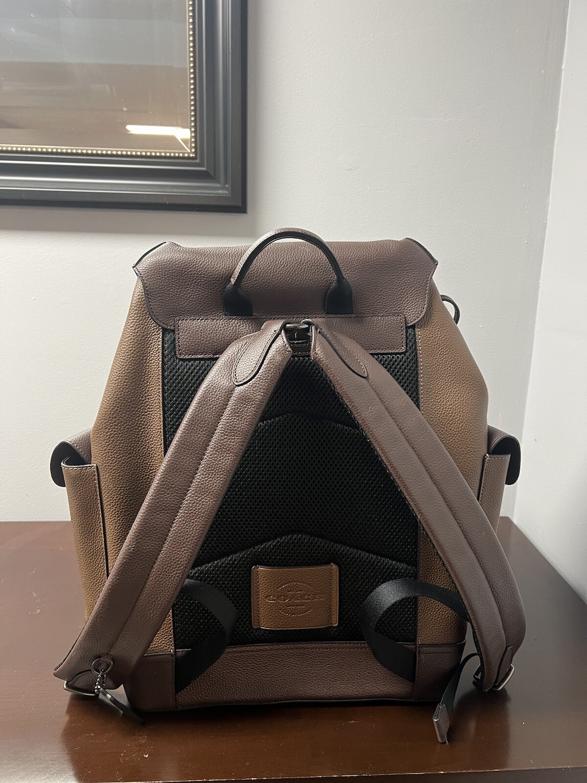 Coach Hudson Leather Backpack Bag Men’s Brown New