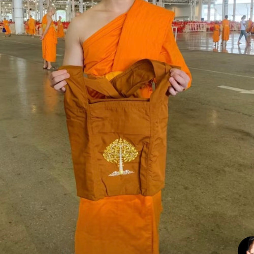 Thai Mong Bag Fabric Shoulder Buddhism Real Authentic 15 X16 Inches