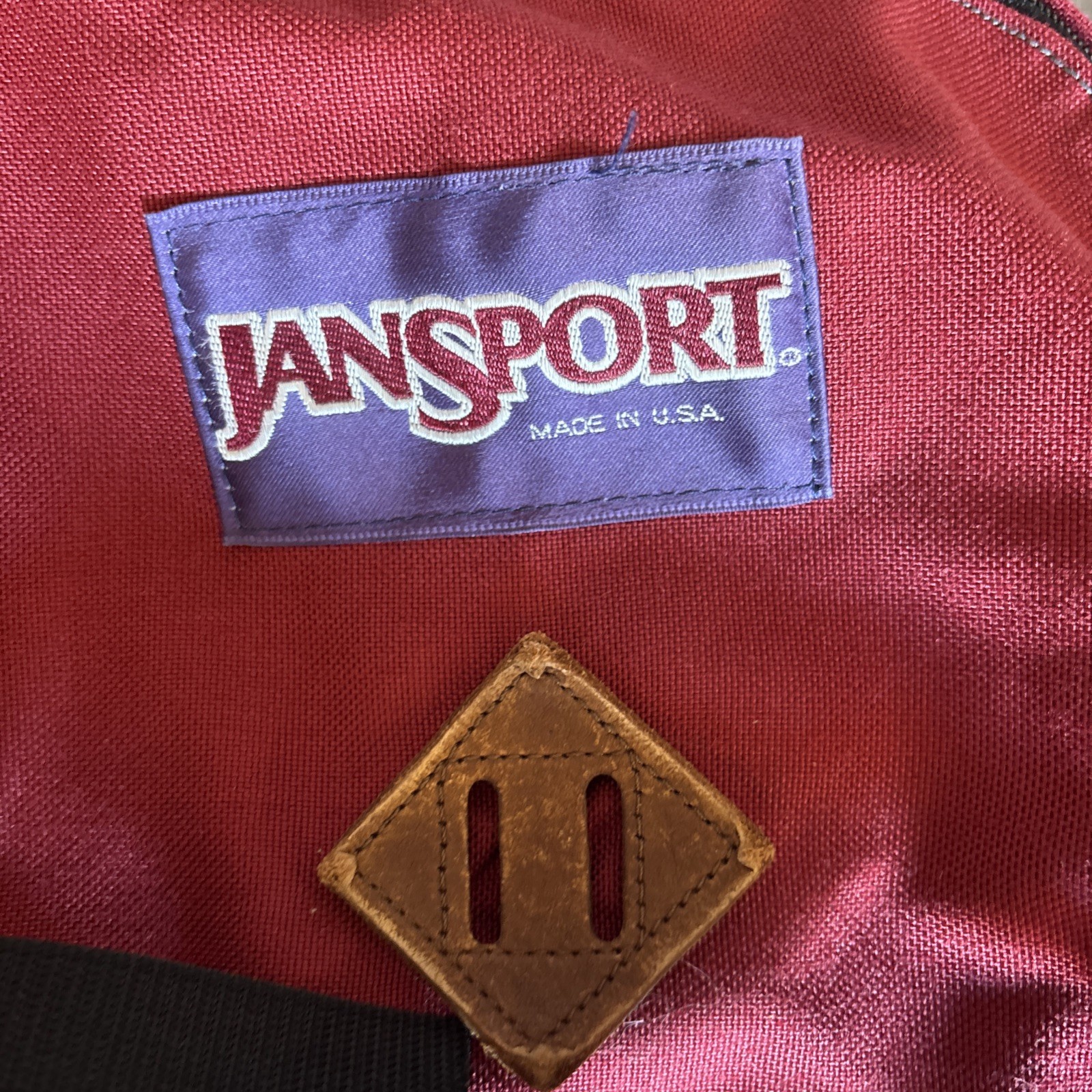 Vintage JanSport Backpack Mens Large Leather Bottom Hiking Outdoor USA 90s