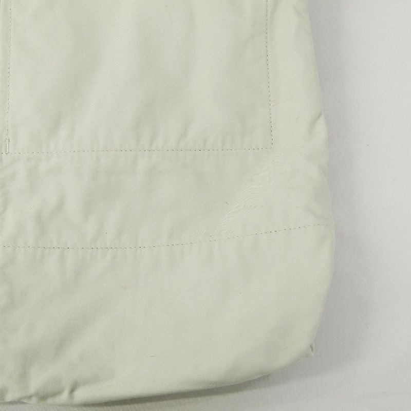 Authentic PORTER Yoshida Kaban Tote Bag MILE Nylon Cotton Twill Off-White 46cm C
