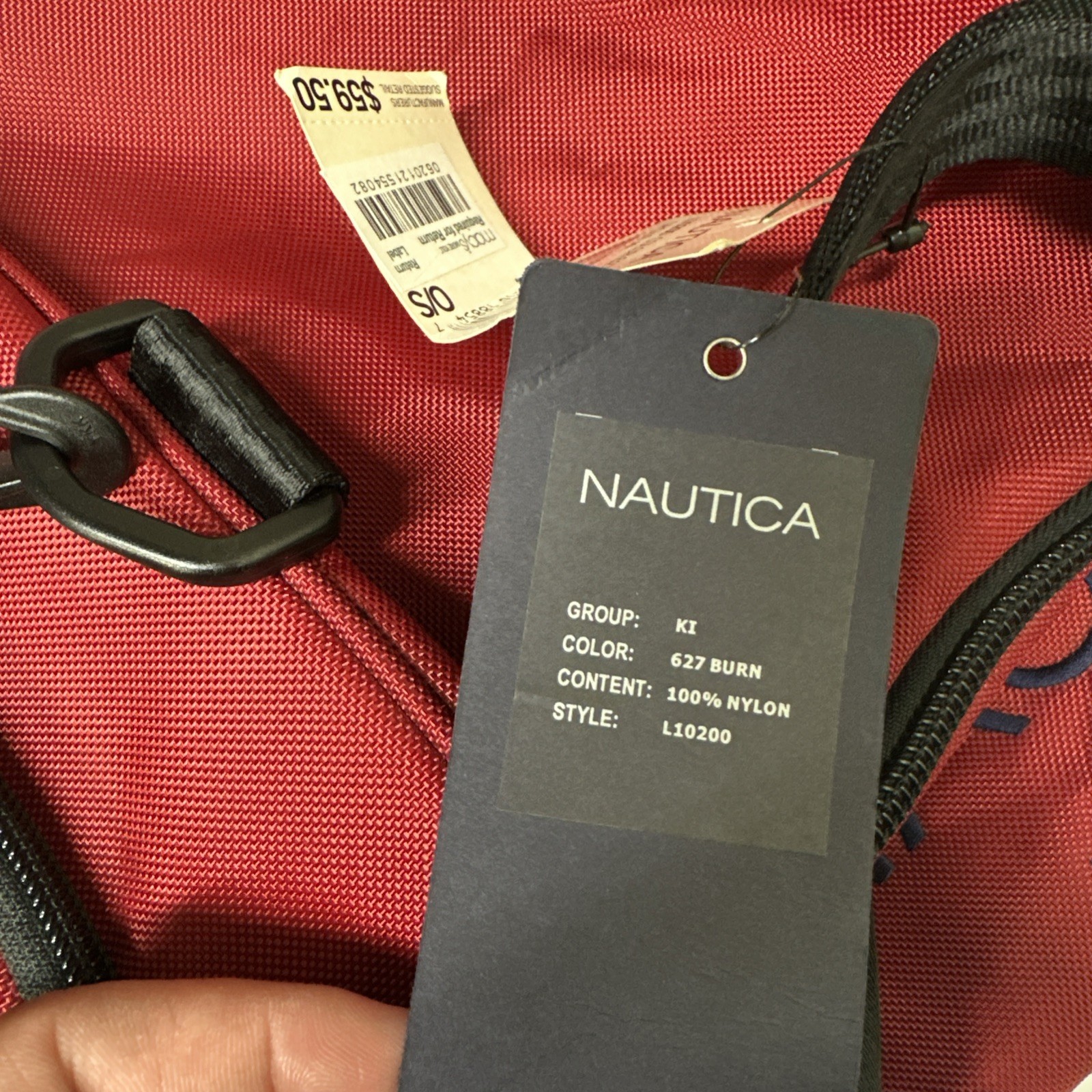 VTG Team Nautica Red Duffle Bag LARGE Sailing Sport Retro Y2K Brand New With Tag