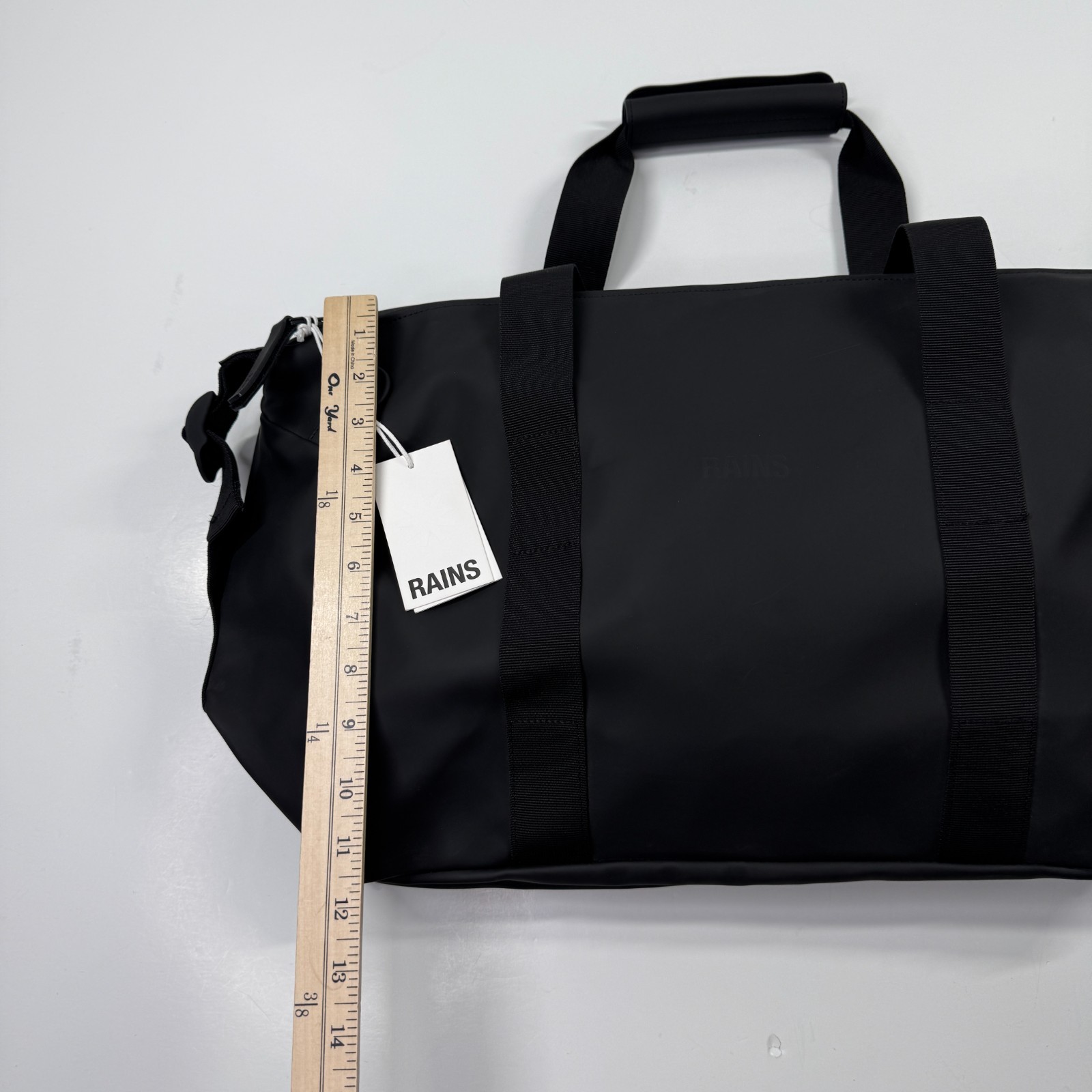 Rains Weekend Bag Small Black Missing Shoulder Strap New with Tags