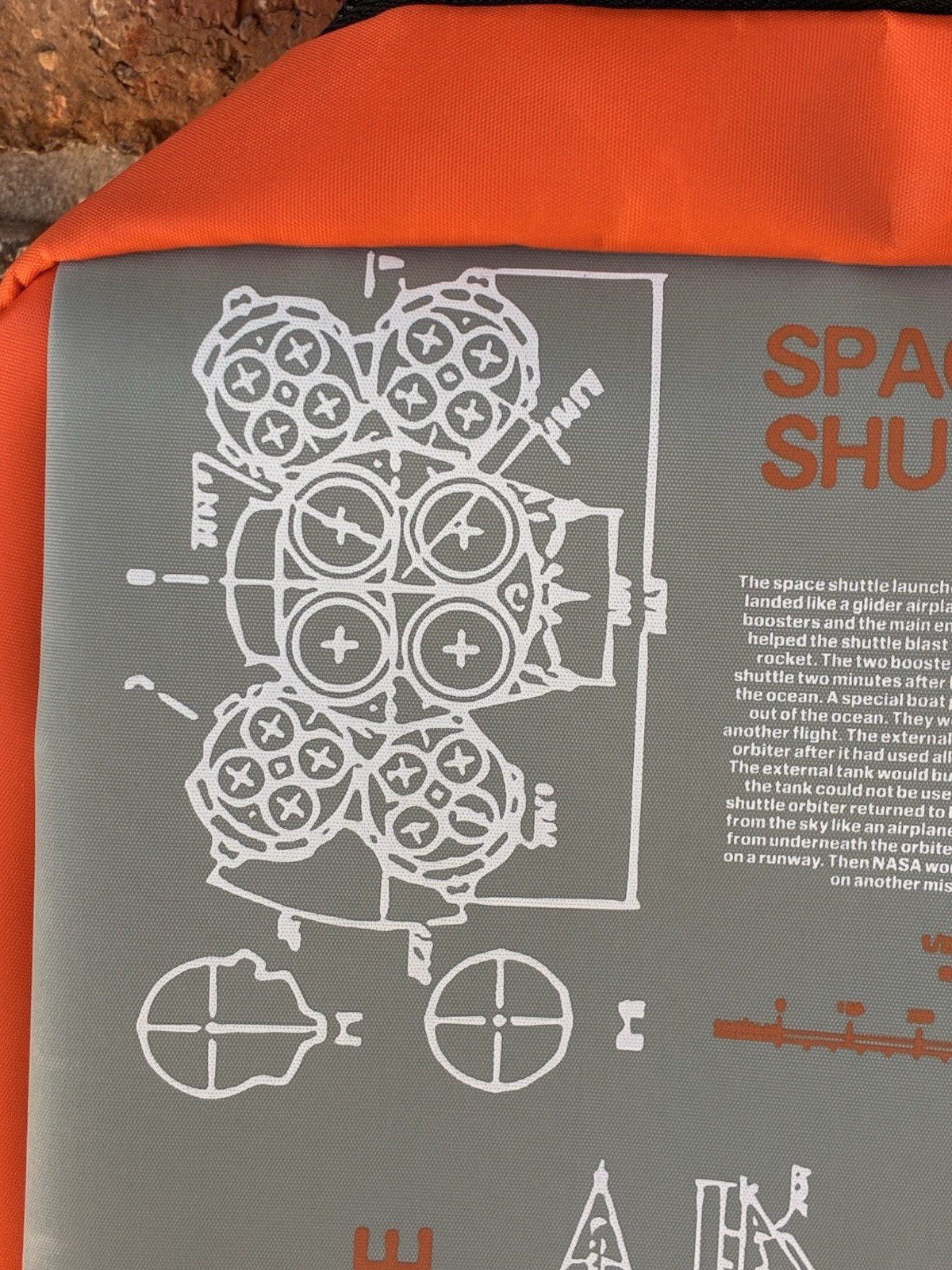 NASA Backpack Spacesuit Orange Space Shuttle USB Cable NWT