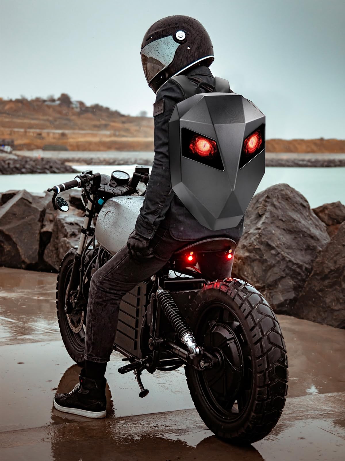 LED Motorcycle Backpack,Knight Backpack, with App Control,Programmable HD Col…