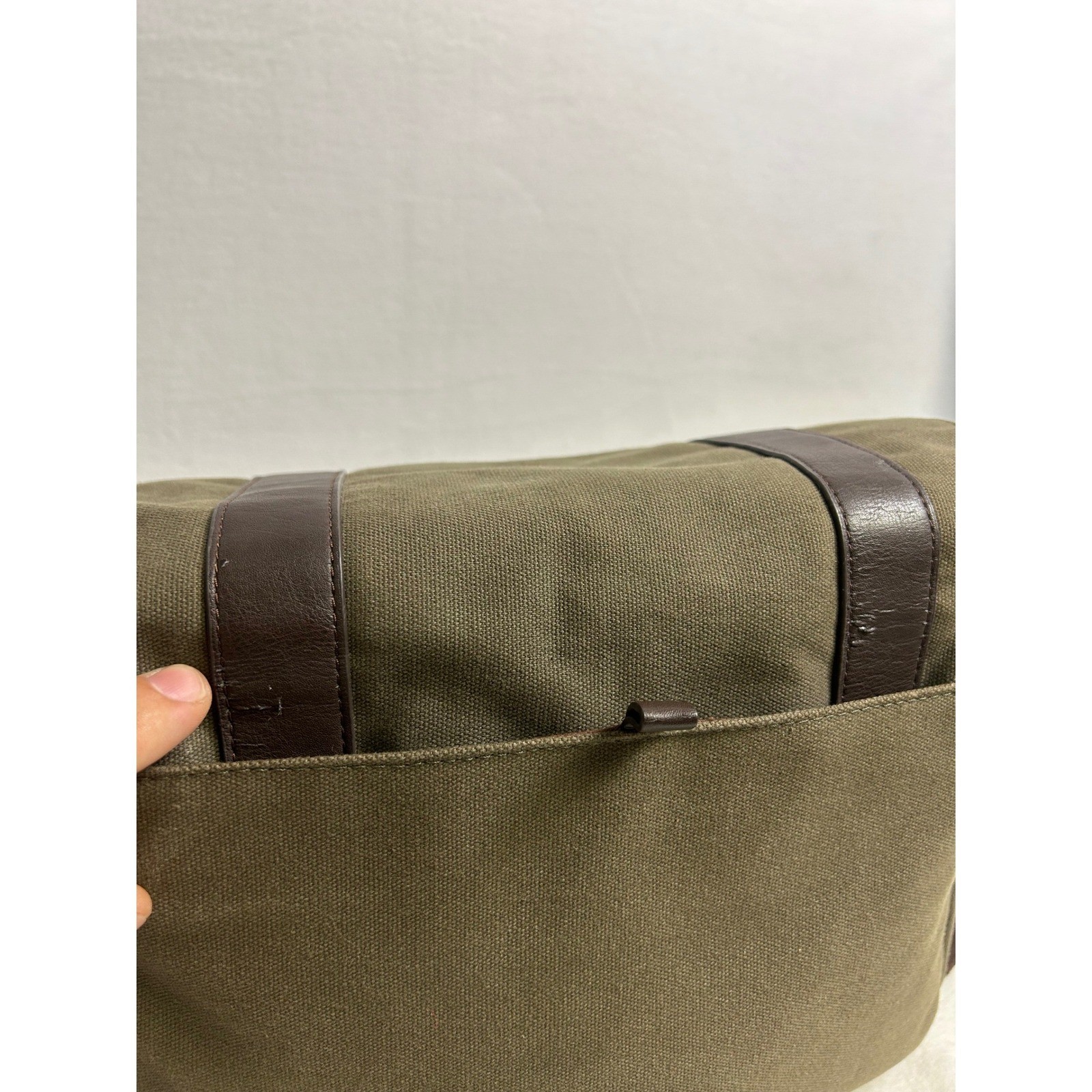 Gorpcore Pt Unisex OS Olive Green Canvas Messenger Bag Field Satchel Utility