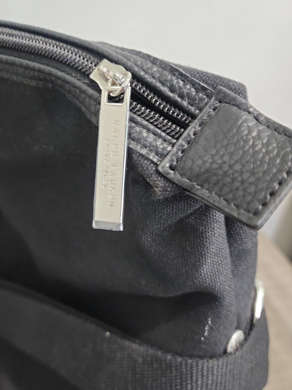 Ralph Lauren Black Duffle Bag • Silver Polo Horse Logo Gym • Travel • Work NWT