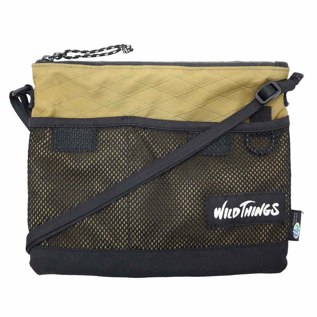 WILDTHINGS X-PAC Sacoche Shoulder Bag Beige/Black AB Used 20.5cm x 25.5cm
