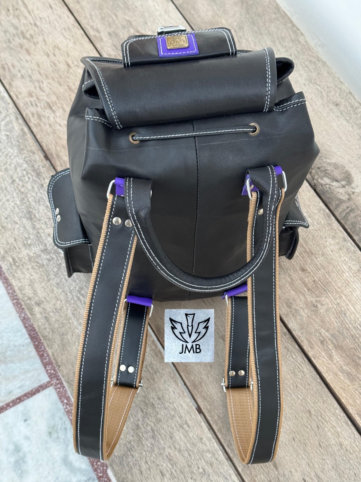Leather Bag Backpack Men Laptop Satchel Genuine Rucksack Shoulder Black Bag