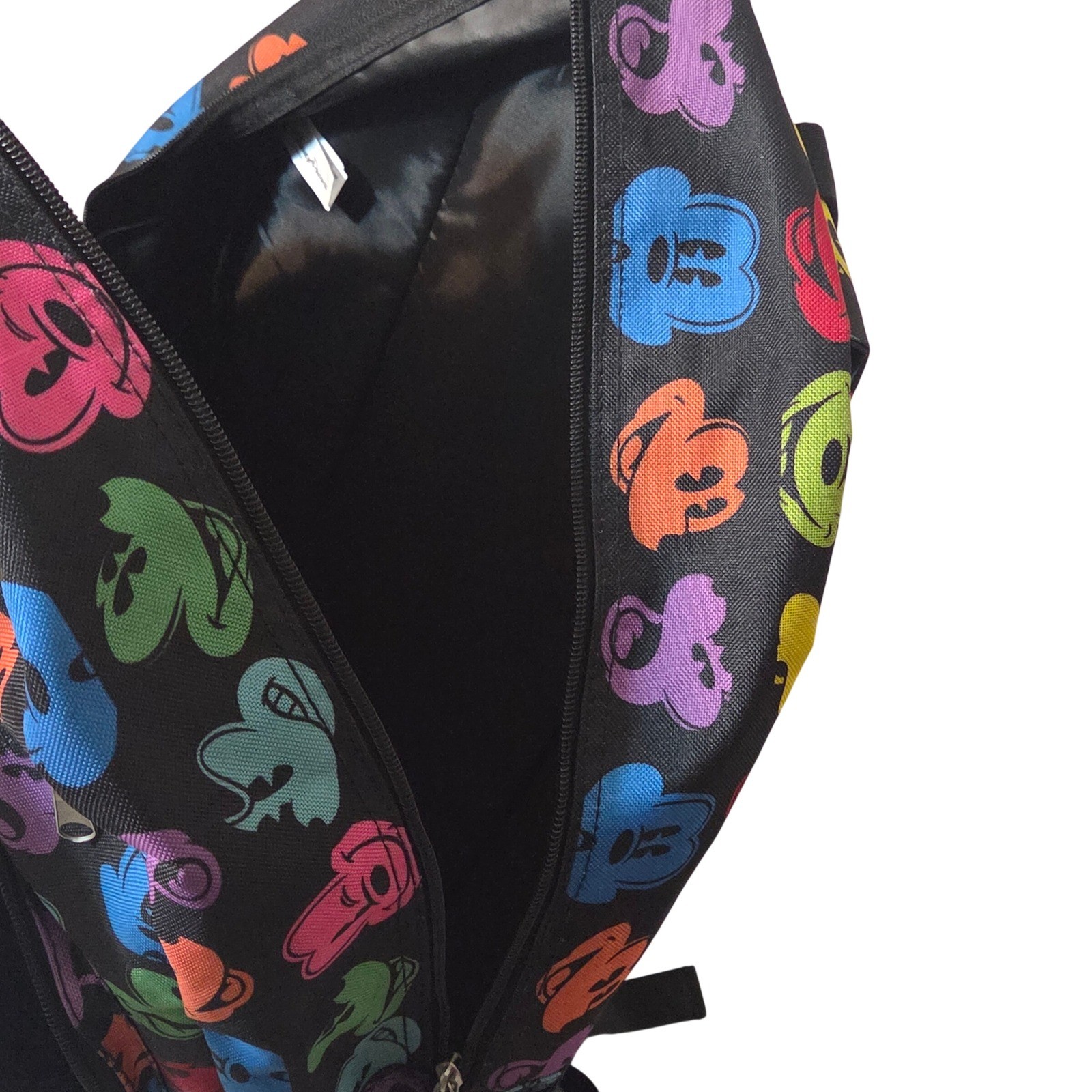 Disney Backpack Black Mickey Mouse All Over Print Walt Disney World Bag