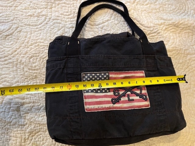 Denim & Supply Ralph Lauren Embroidered American Flag Patch Tote Shopper Bag