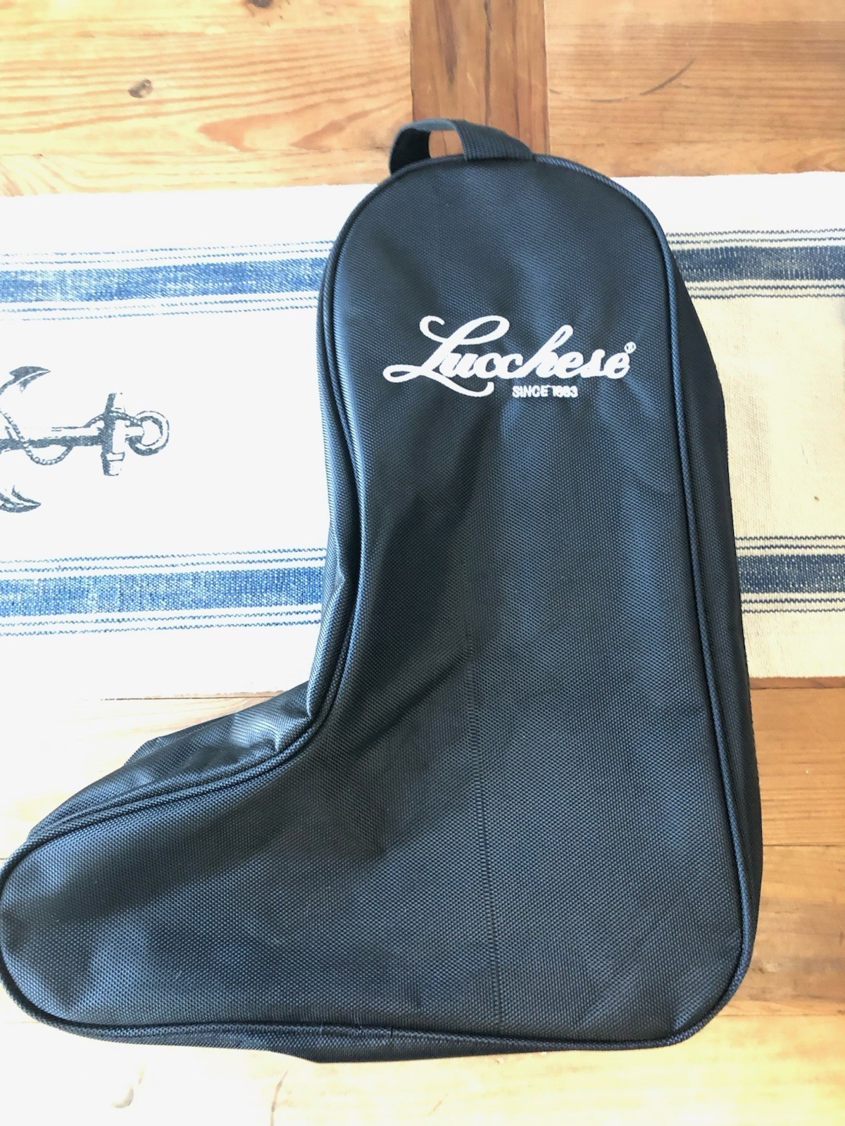 Lucchese Black Nylon Cowboy Western Boot Carry Bag Case Storage Travel