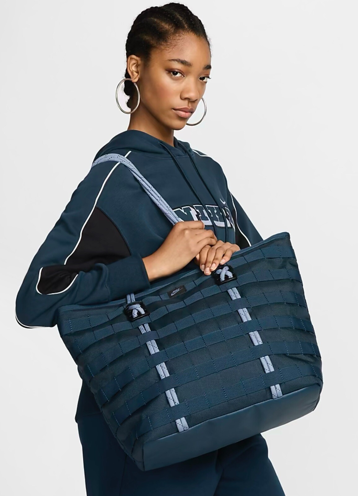 Nike Sportswear RPM Tote (26L) Armory Navy Cord Zipper Bag Travel FJ0439 478 NEW
