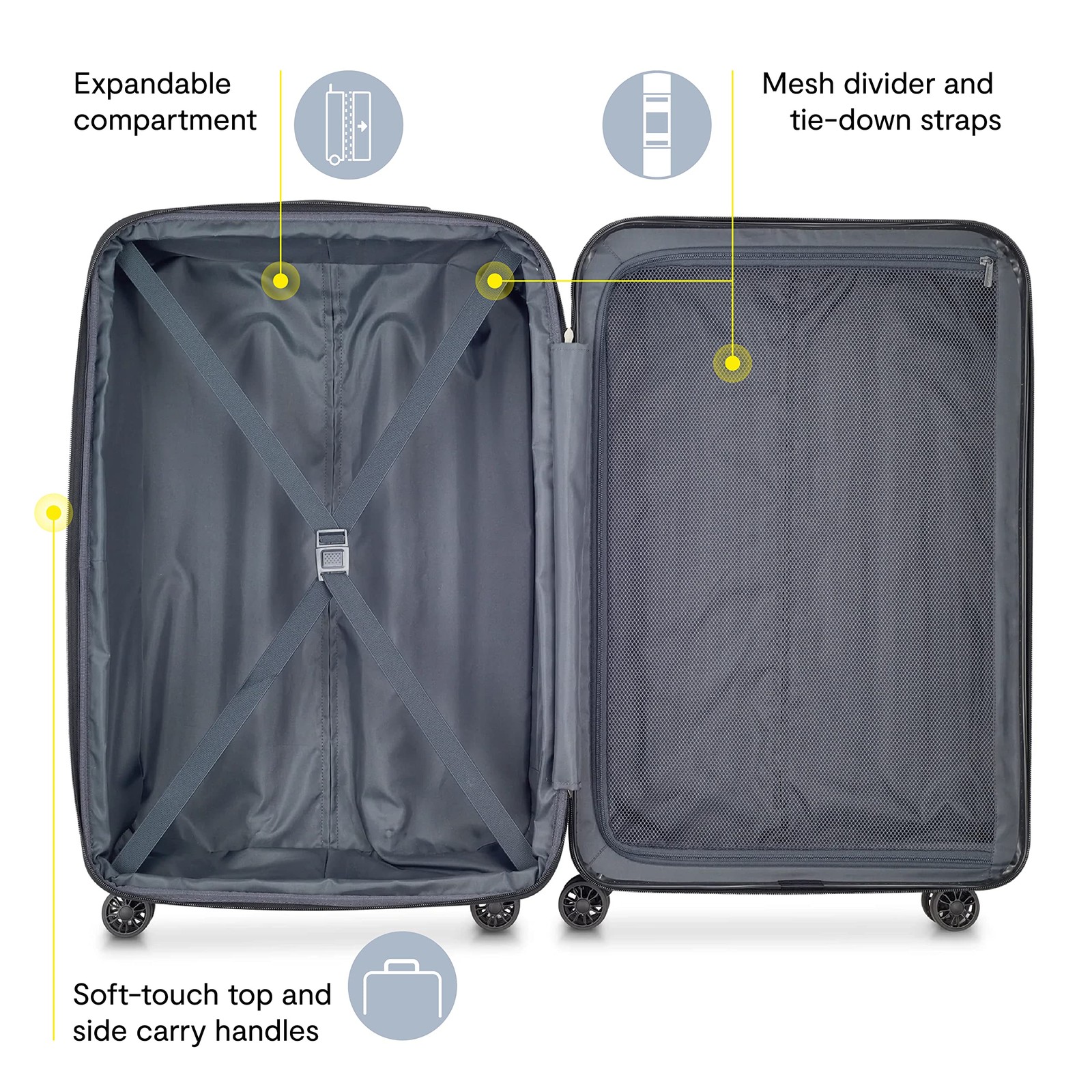 DELSEY Paris Helium Aero Hardside Expandable Luggage Spinner Wheels 21 Inch U9