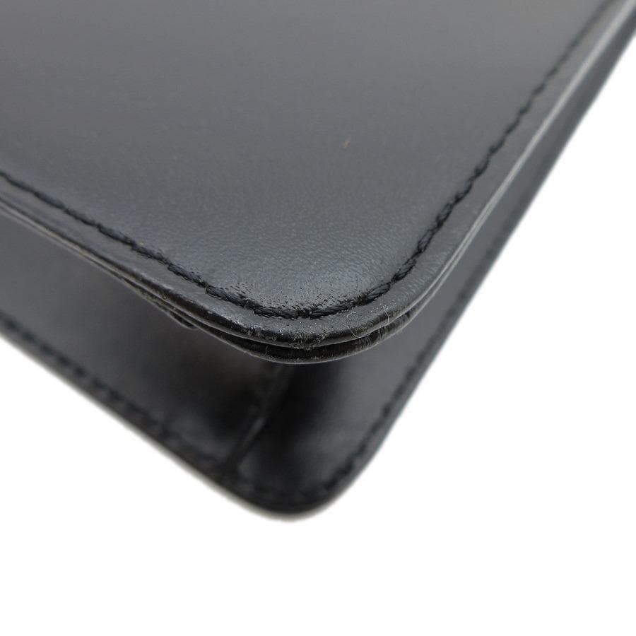 Dunhill Leather Second Bag Clutch 30-26052705 Black 17.5x27x5cm Strap 38cm