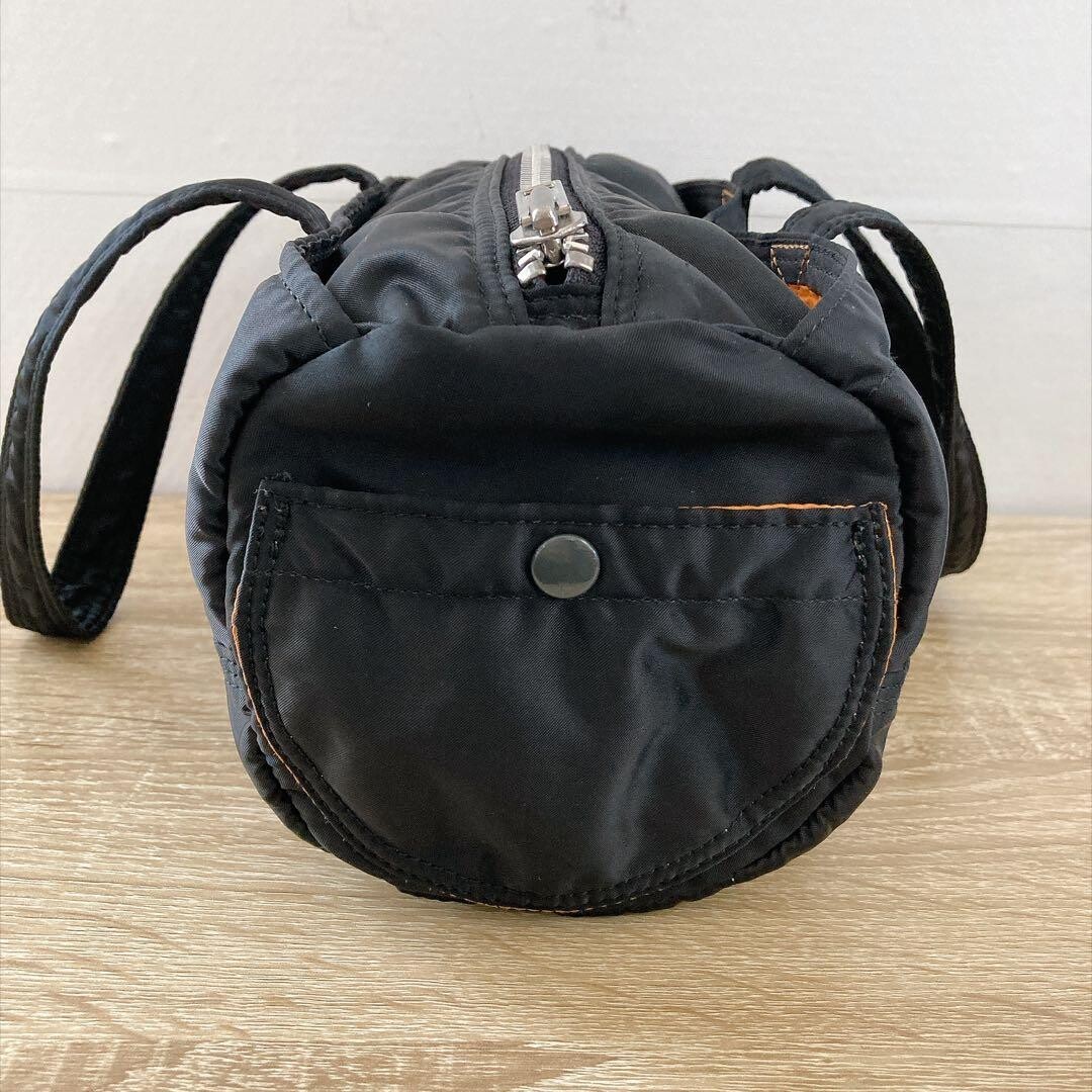 Porter Tanker Nylon Mini Boston Bag Black Japan Made Handbag Travel Tote 28cm