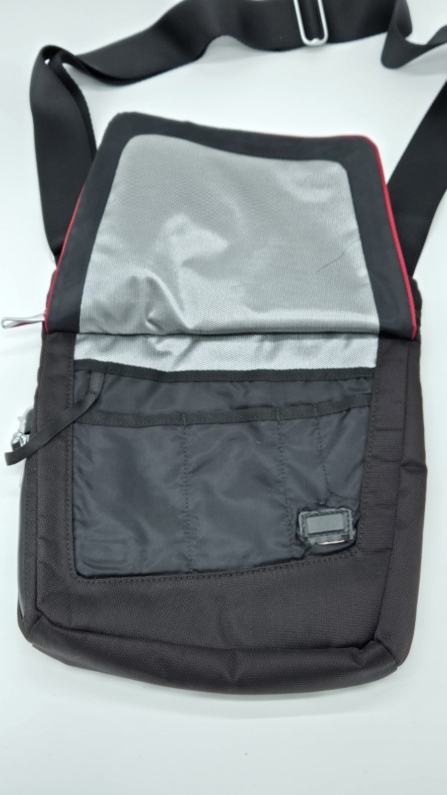 Tumi X Ducati Crossbody Messenger Bag Black W/ Red Accents Limited Edition READ