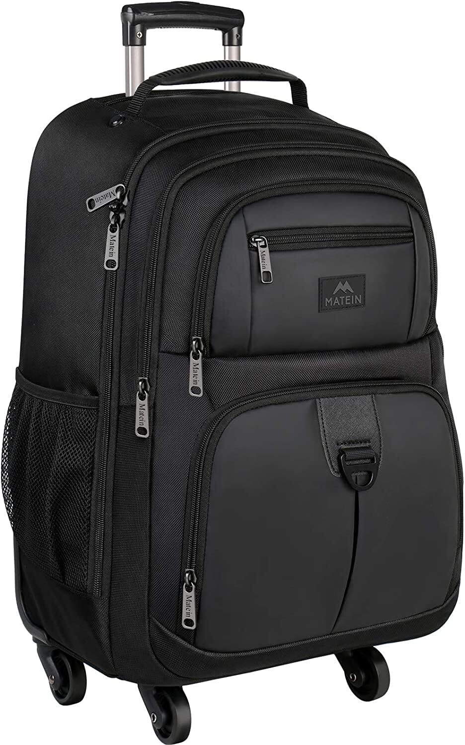 Rolling Backpack for Travel 4 Wheels Laptop Backpack for Women Men Water