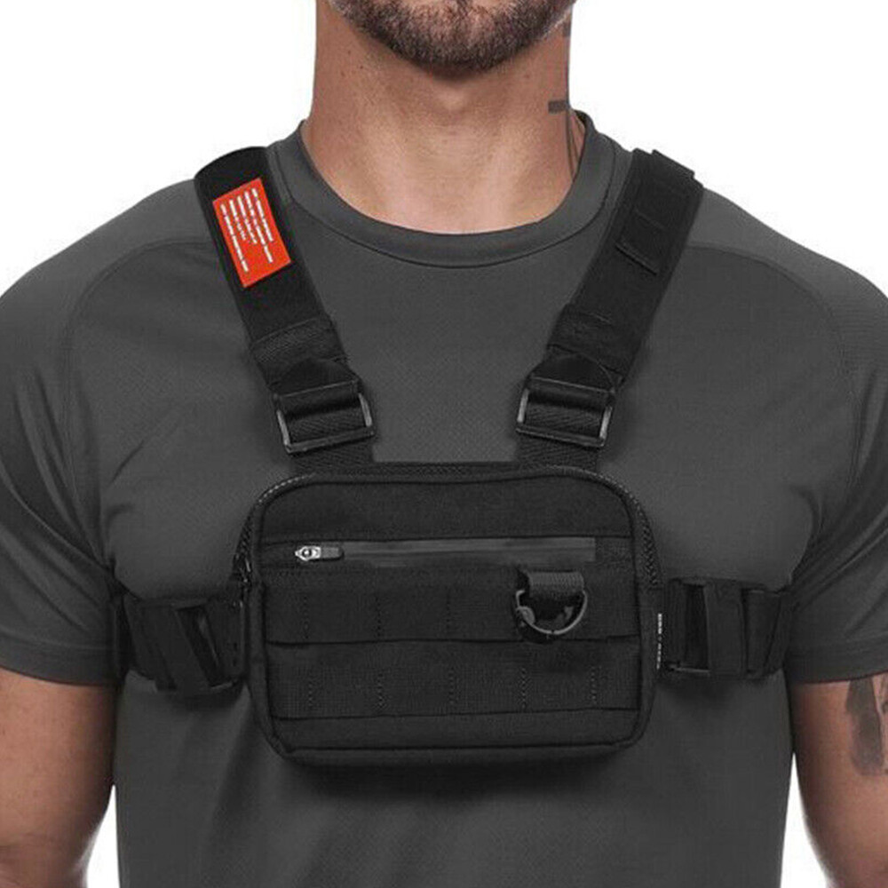 Tactical Combat Chest Rig Bag Front Pouch Recon Pack Sport Protective Vest Bags