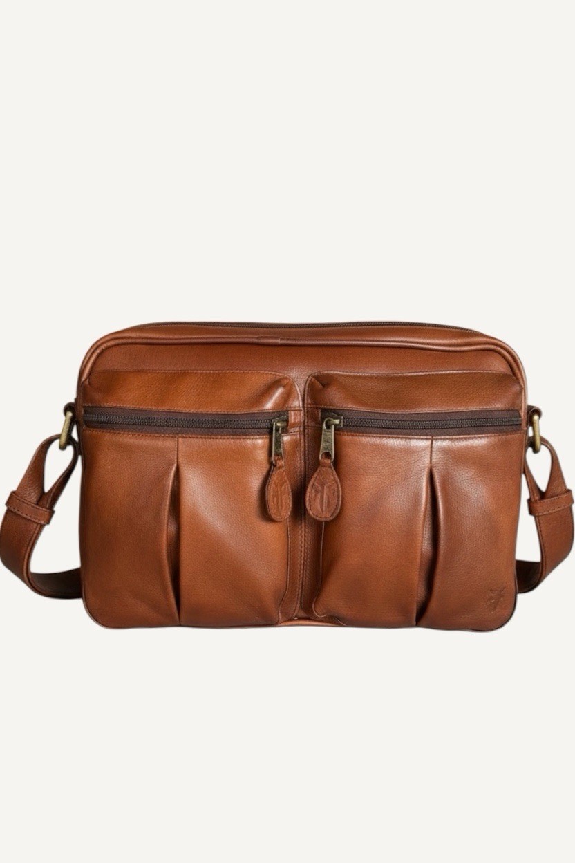 Frye Vintage Work Bag Leather Crossbody Messenger Bag