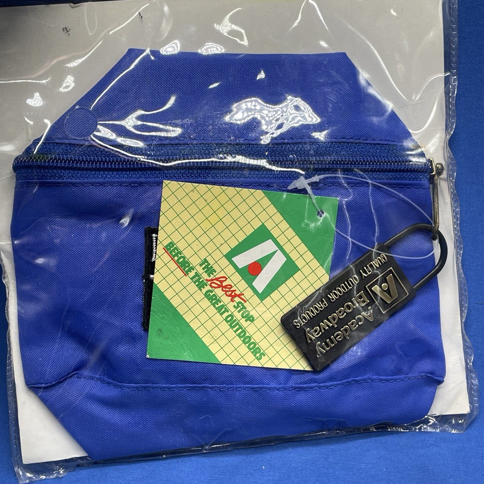 Vintage 90s Fanny Pack Academy Broadway Hip Pocket NEW SEALED Blue 7.5x4x3in Vtg